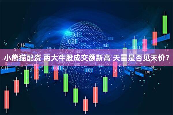 小熊猫配资 两大牛股成交额新高 天量是否见天价？
